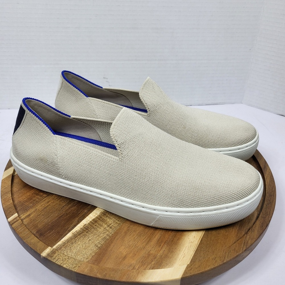 Rothys The Sneaker Sand Beige Knit‎ Slip On Shoes Womens 7.5 006-101